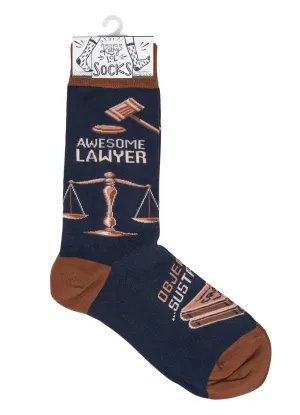 Socks- Awesome Lawyer by Primitives by Kathy