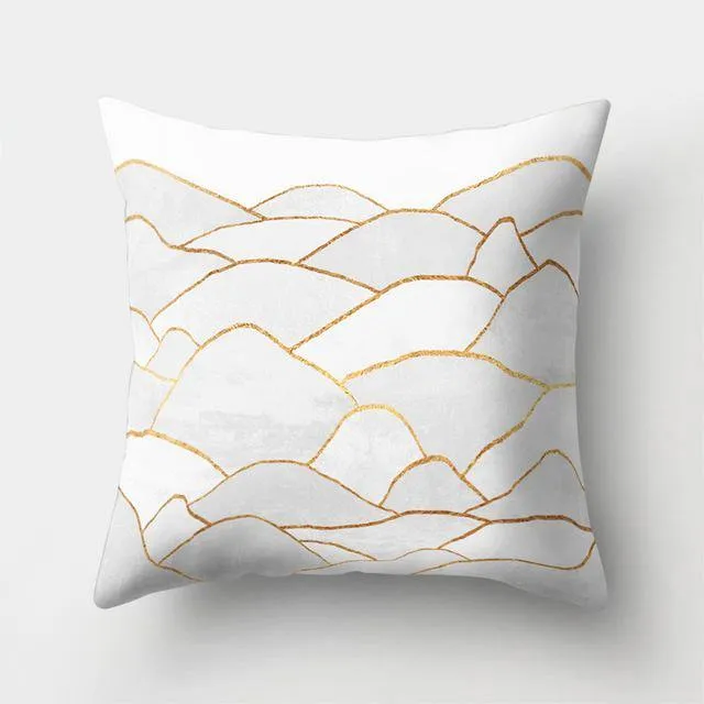 Square Decorative Geometric Striped Pillow Cases