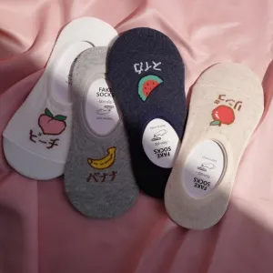 Super Short Comfort Cotton Fruits Socks