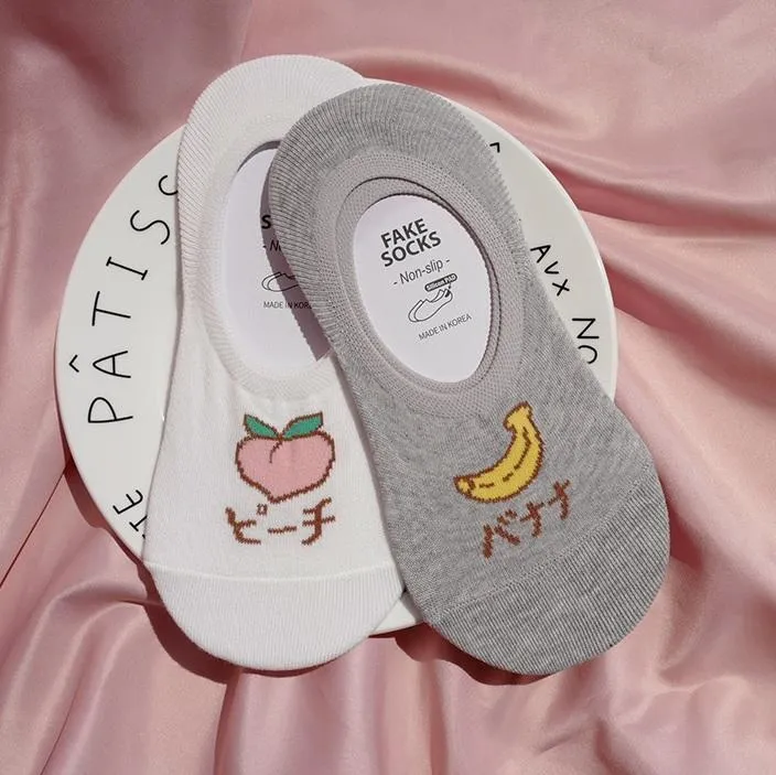 Super Short Comfort Cotton Fruits Socks