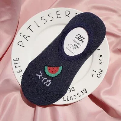 Super Short Comfort Cotton Fruits Socks