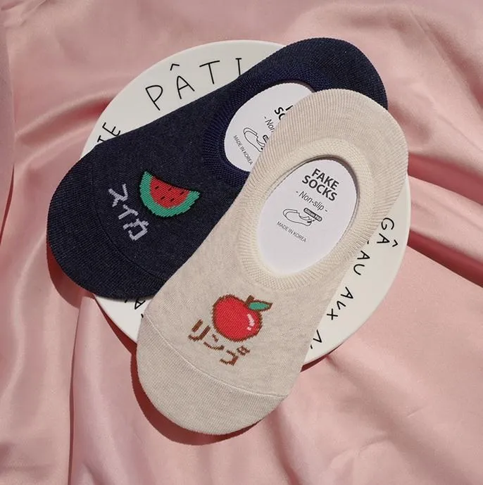 Super Short Comfort Cotton Fruits Socks