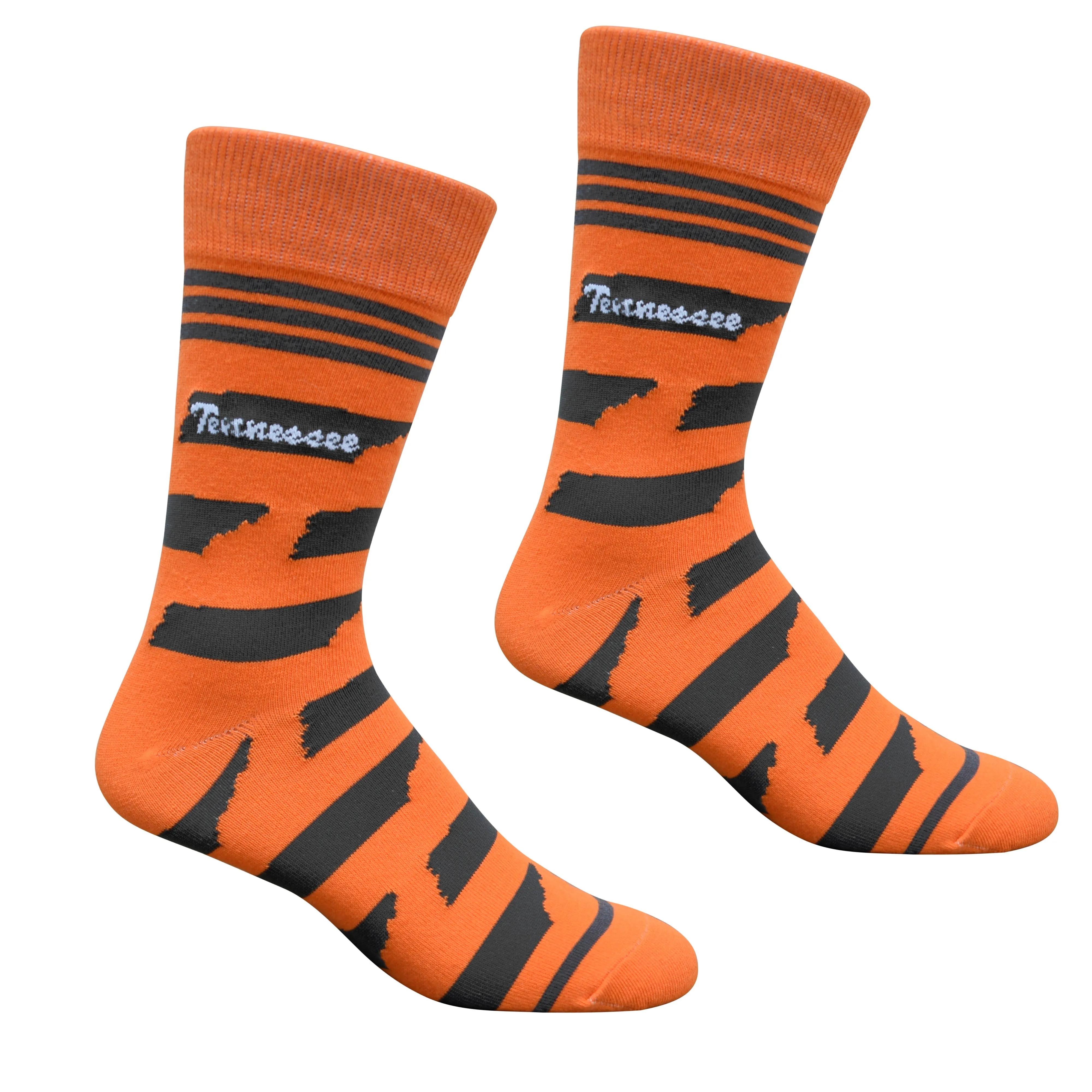 Tennessee Shapes in Orange and Gray Men's Socks