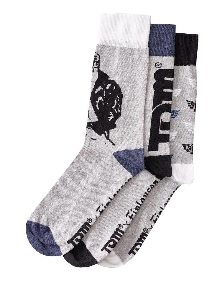 TOM OF FINLAND MULTI GRAY SOCKS BY FINLAYSON