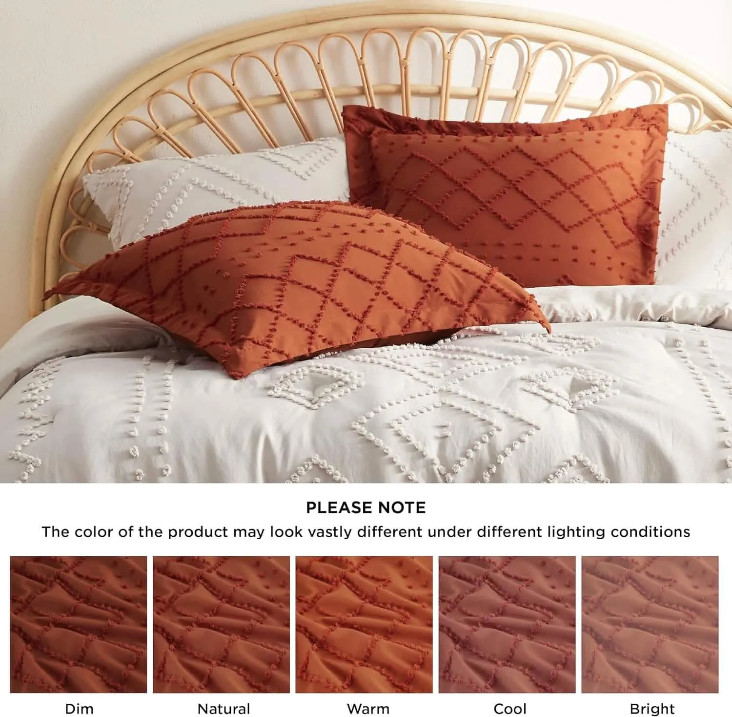 Tufted Embroidery Pillow Shams