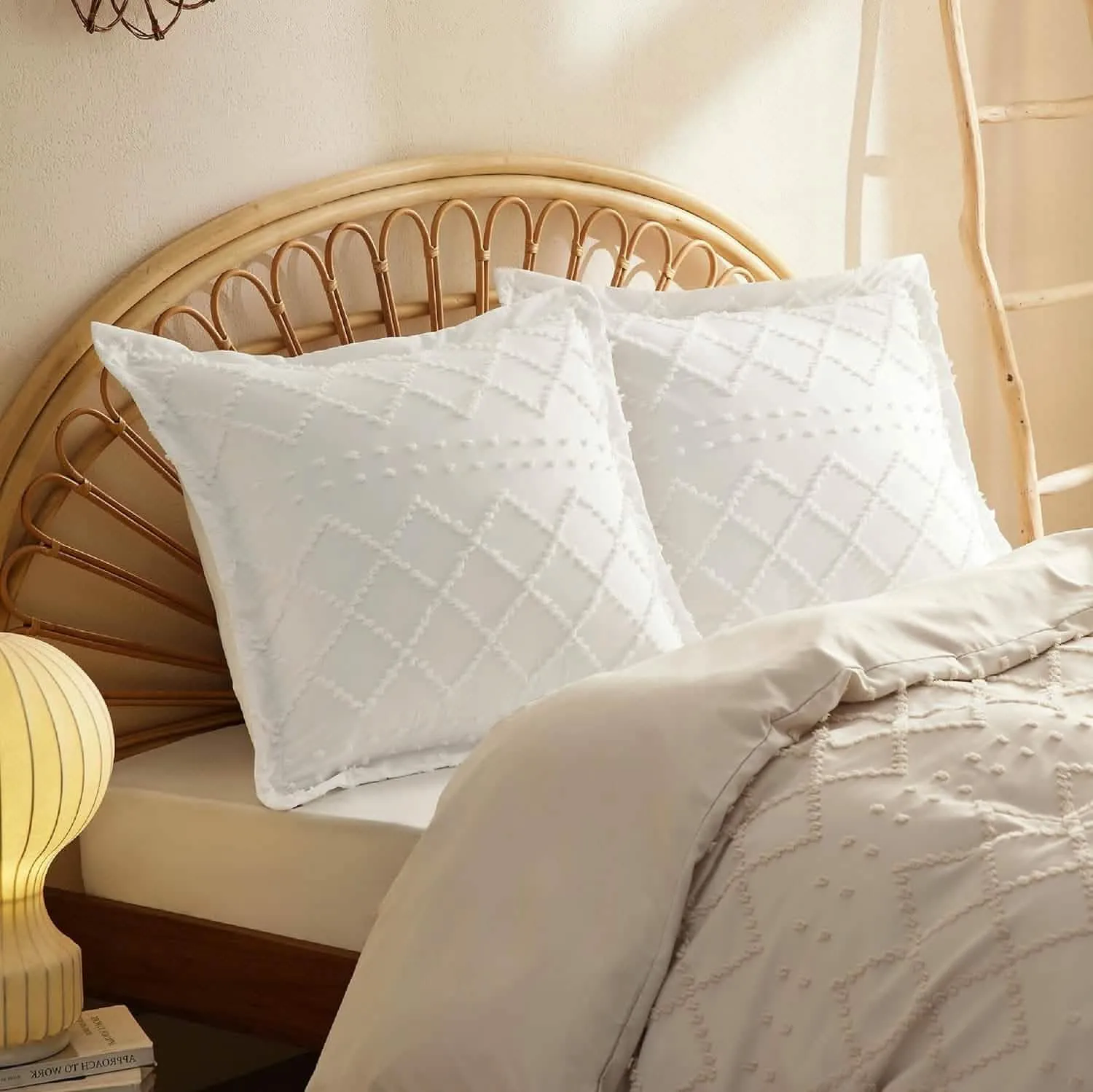Tufted Embroidery Pillow Shams