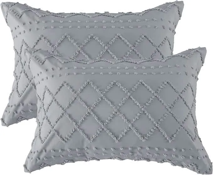 Tufted Embroidery Pillow Shams