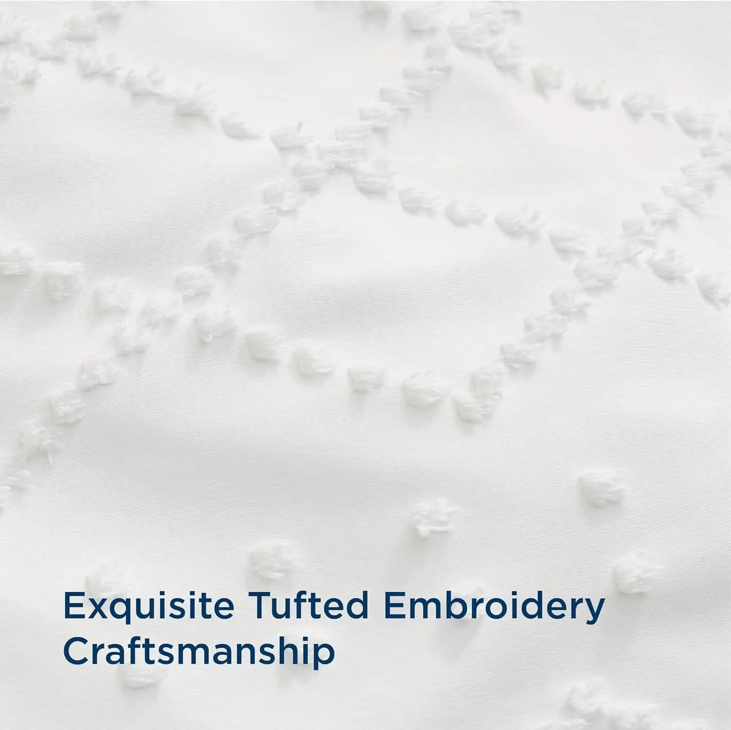 Tufted Embroidery Pillow Shams