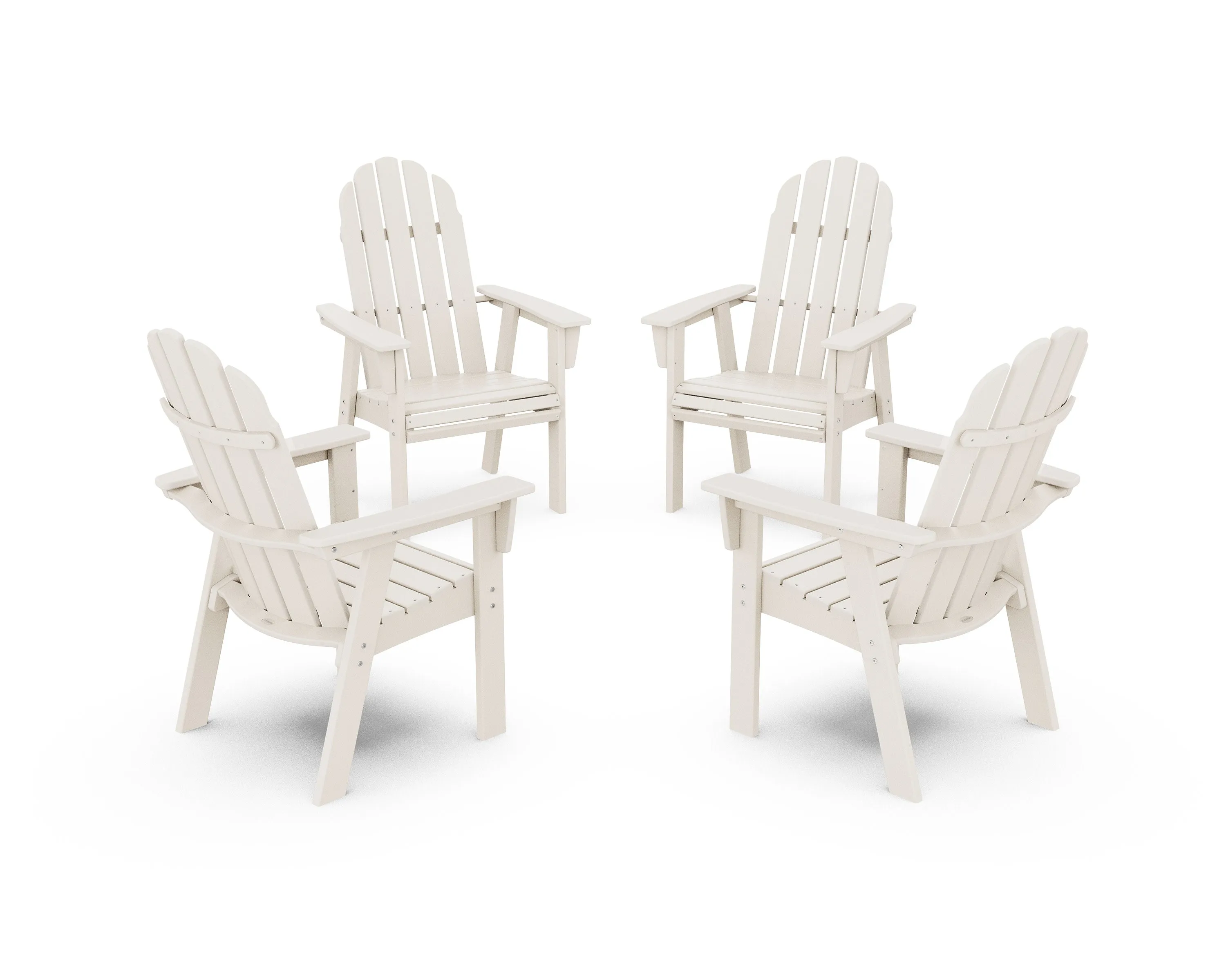 Vineyard 4-Piece Curveback Upright Adirondack Conversation Set