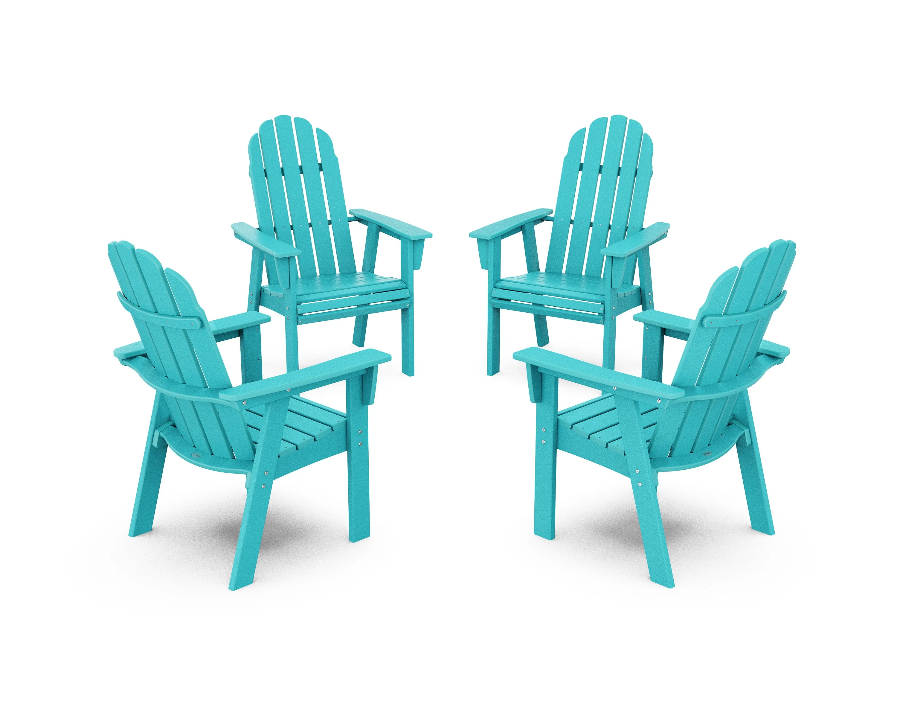Vineyard 4-Piece Curveback Upright Adirondack Conversation Set