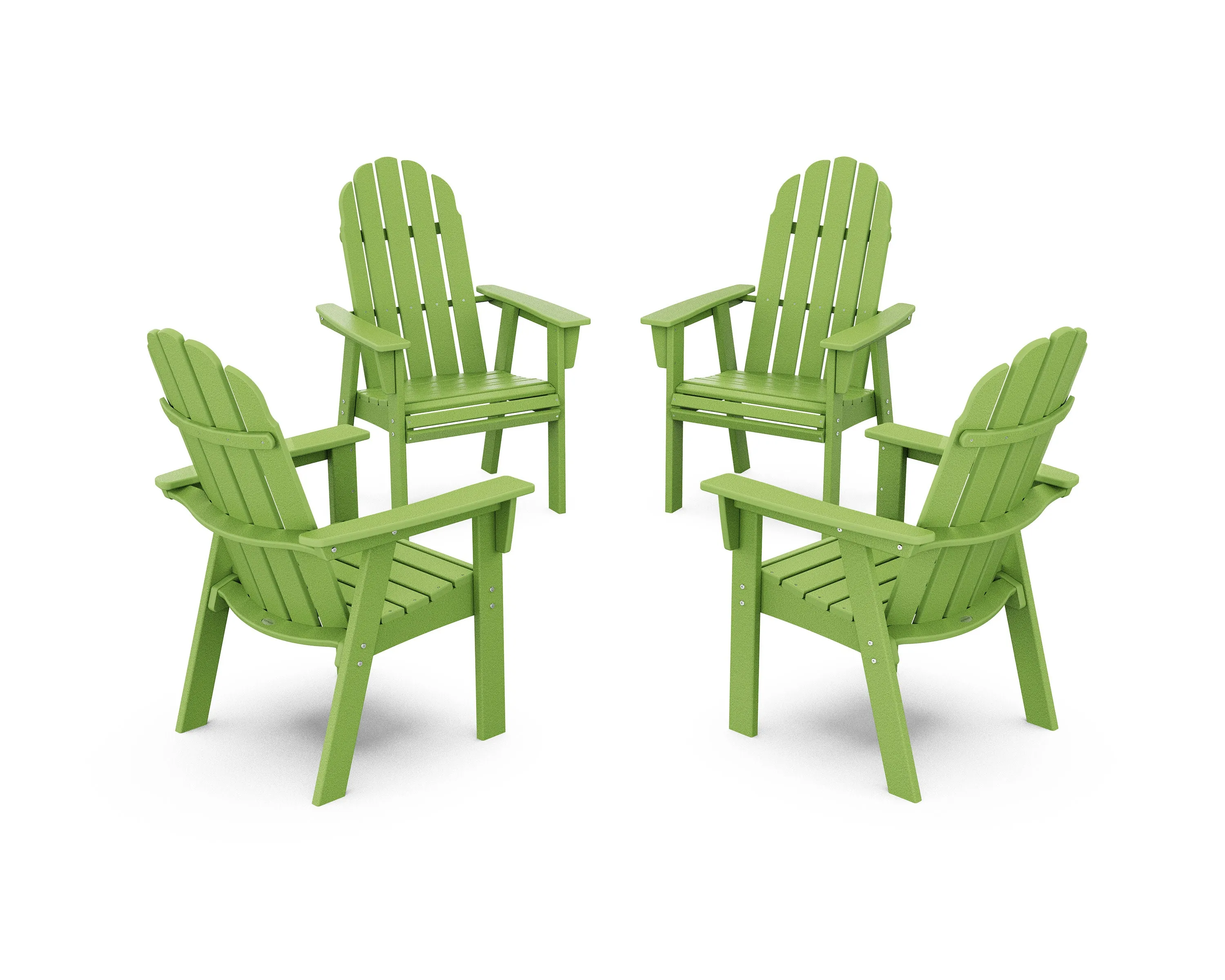 Vineyard 4-Piece Curveback Upright Adirondack Conversation Set
