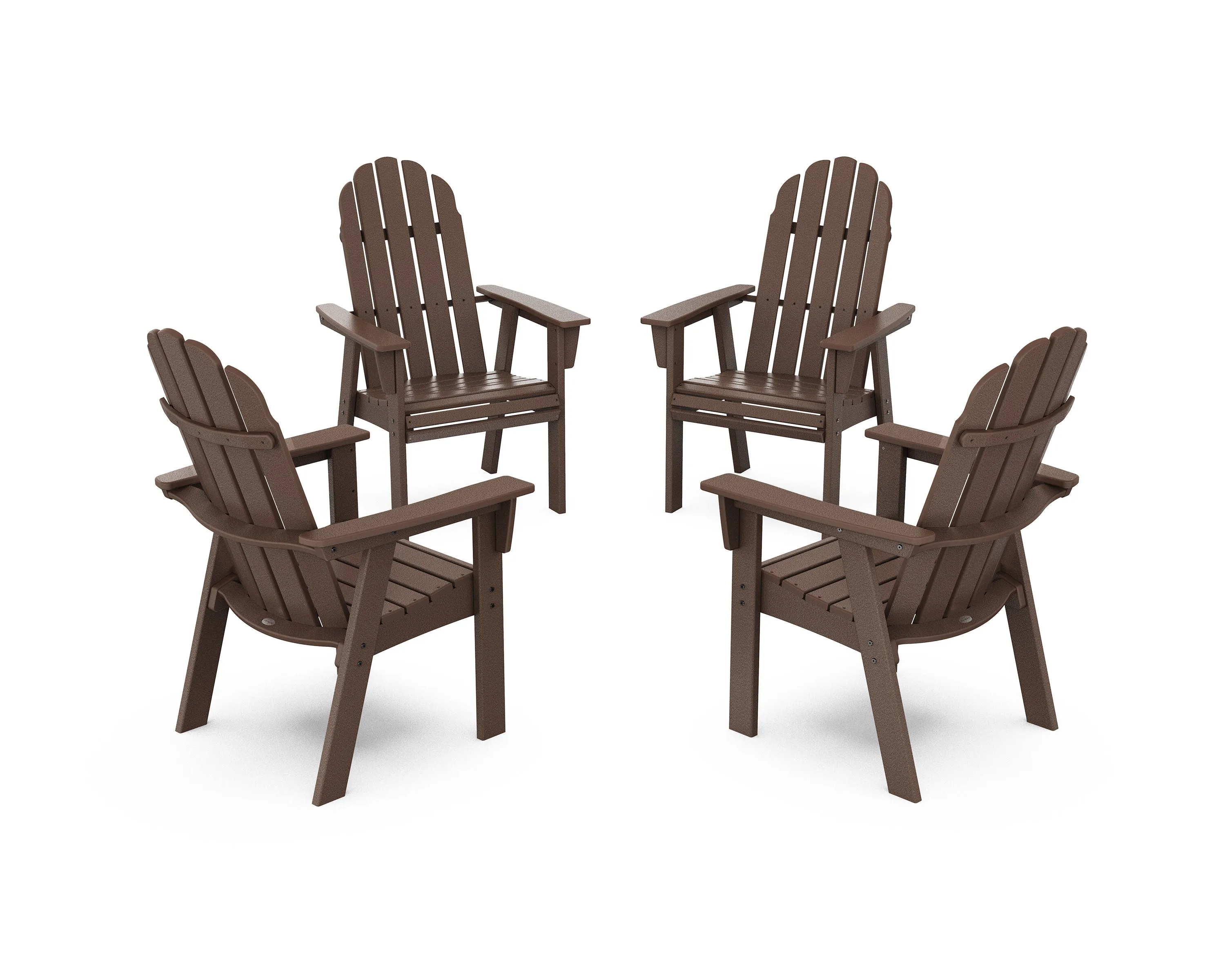 Vineyard 4-Piece Curveback Upright Adirondack Conversation Set