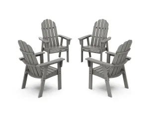Vineyard 4-Piece Curveback Upright Adirondack Conversation Set