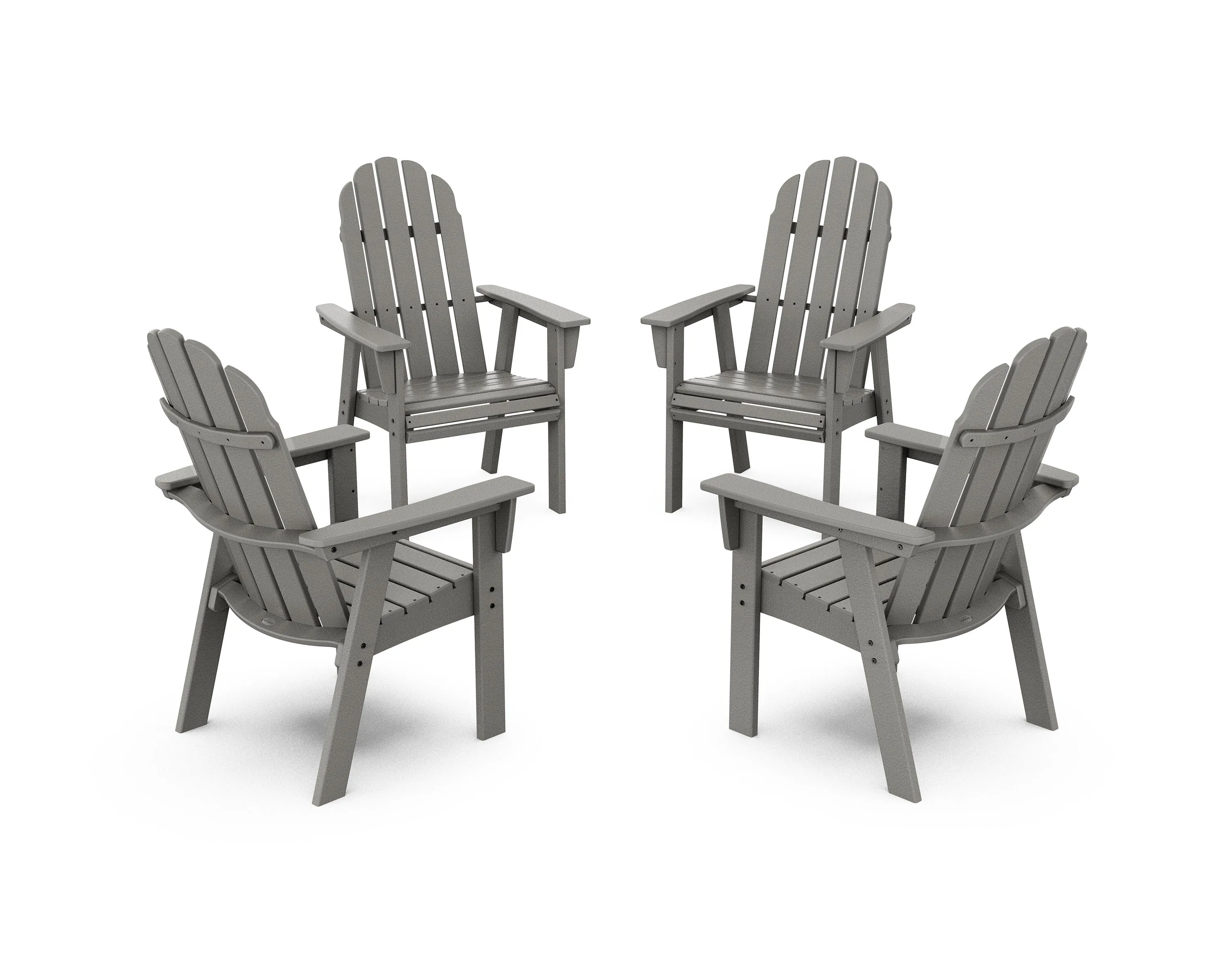 Vineyard 4-Piece Curveback Upright Adirondack Conversation Set
