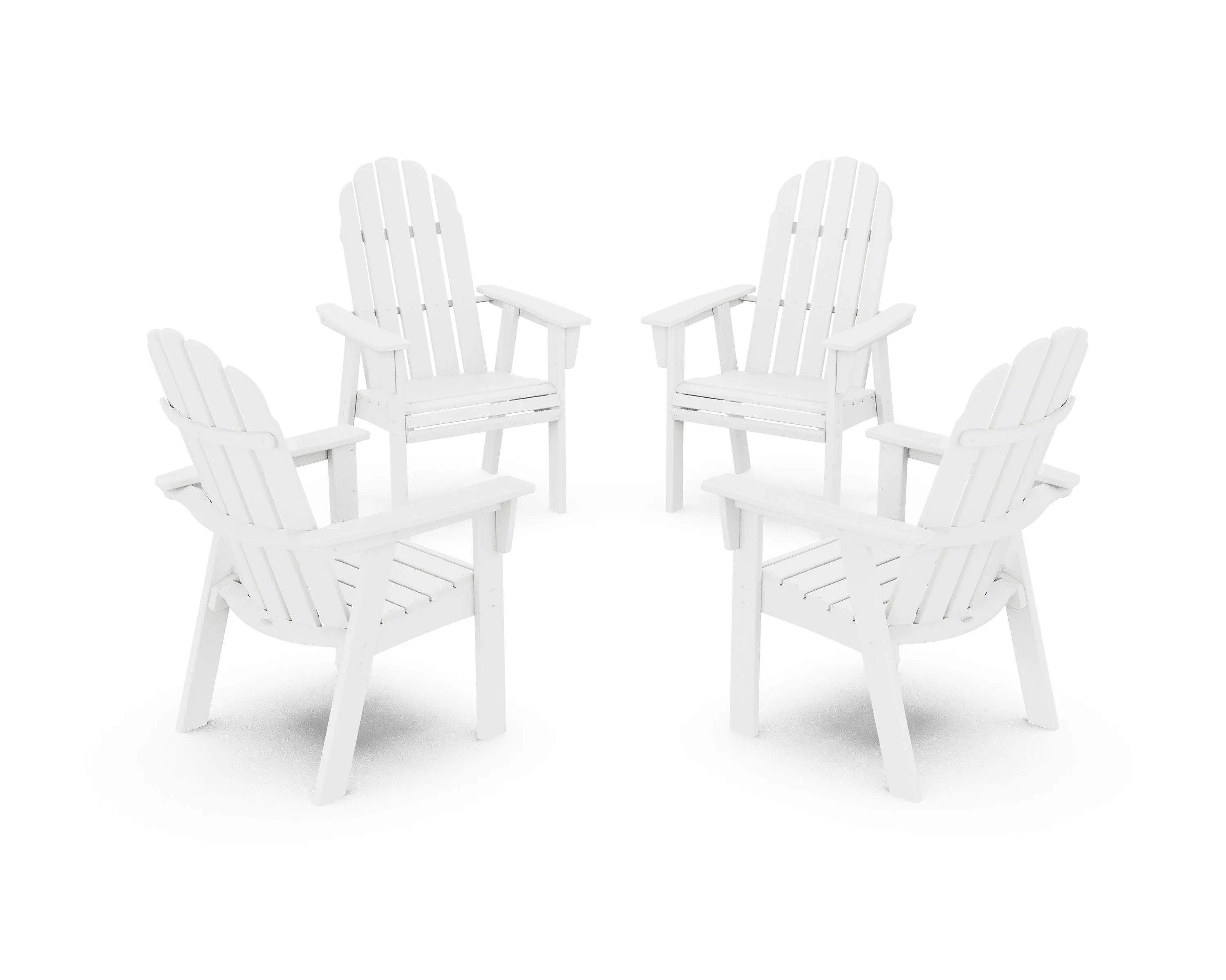 Vineyard 4-Piece Curveback Upright Adirondack Conversation Set