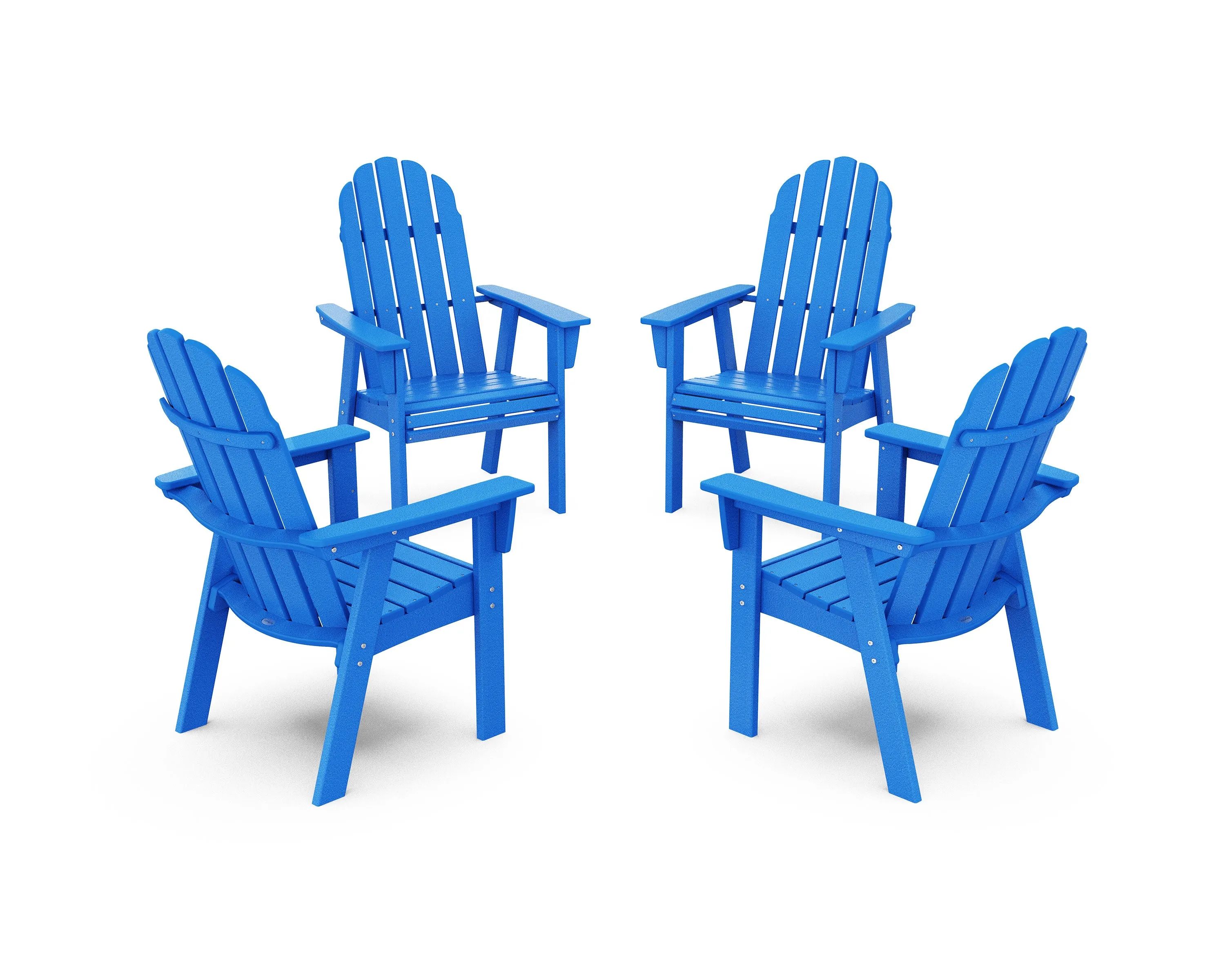 Vineyard 4-Piece Curveback Upright Adirondack Conversation Set