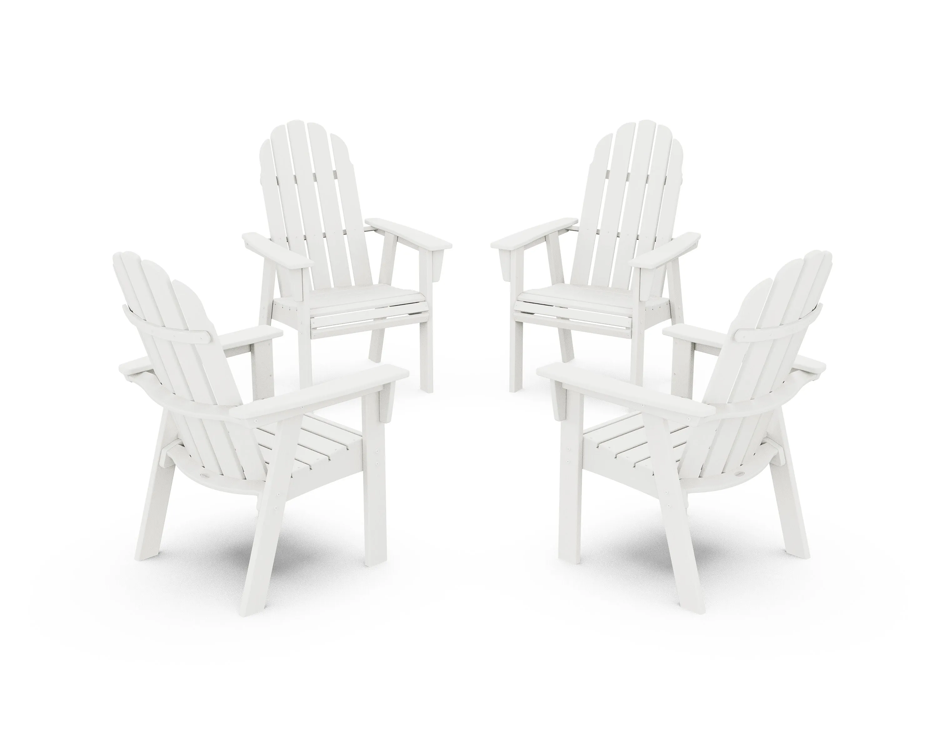 Vineyard 4-Piece Curveback Upright Adirondack Conversation Set