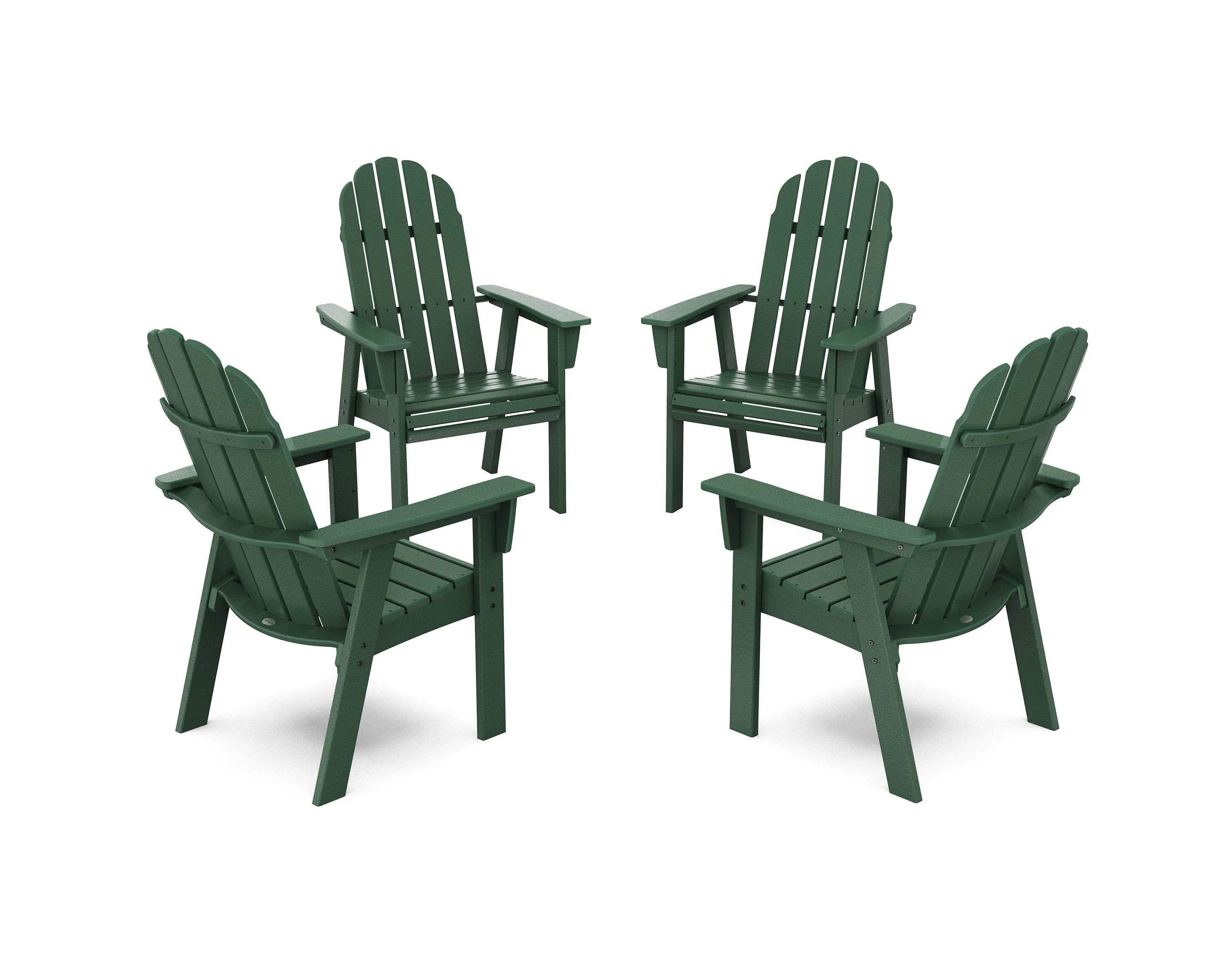 Vineyard 4-Piece Curveback Upright Adirondack Conversation Set
