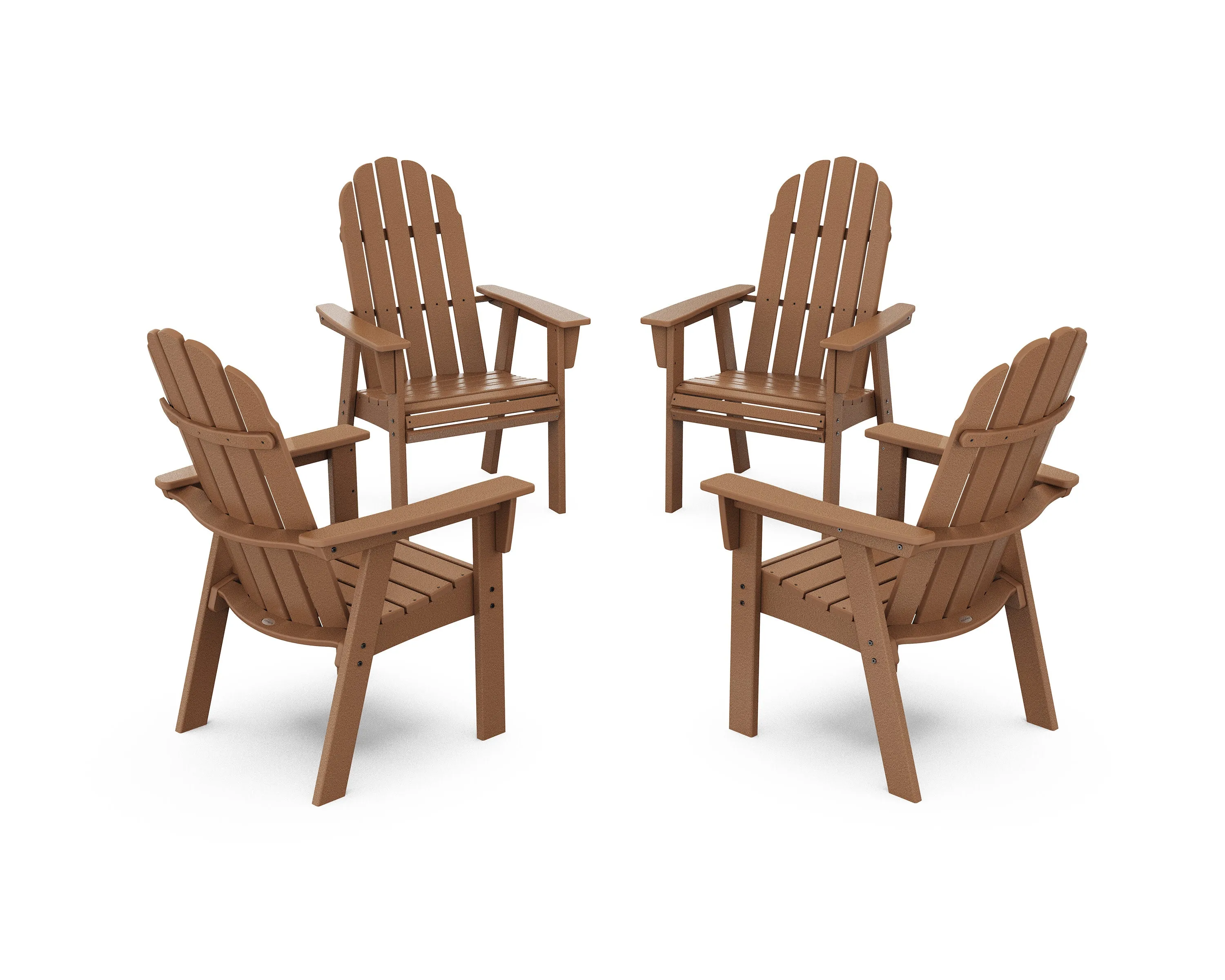 Vineyard 4-Piece Curveback Upright Adirondack Conversation Set