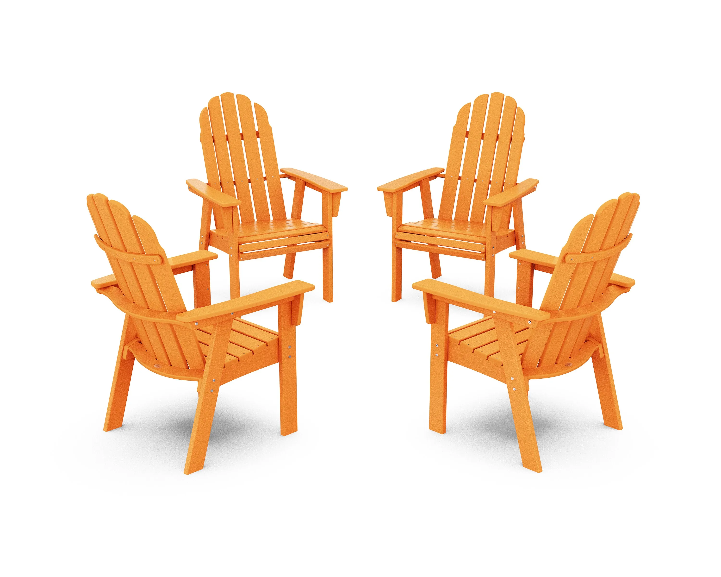 Vineyard 4-Piece Curveback Upright Adirondack Conversation Set