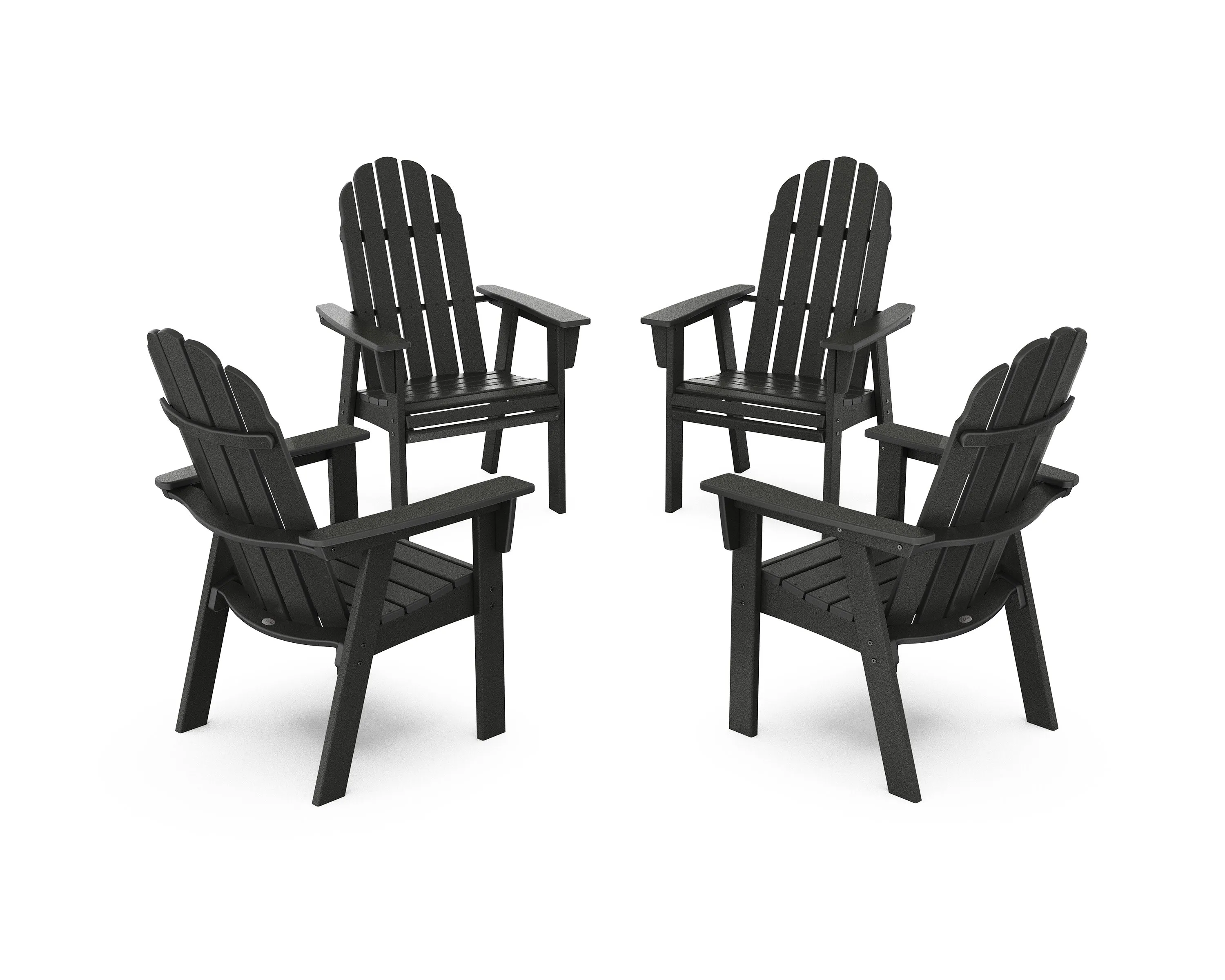 Vineyard 4-Piece Curveback Upright Adirondack Conversation Set