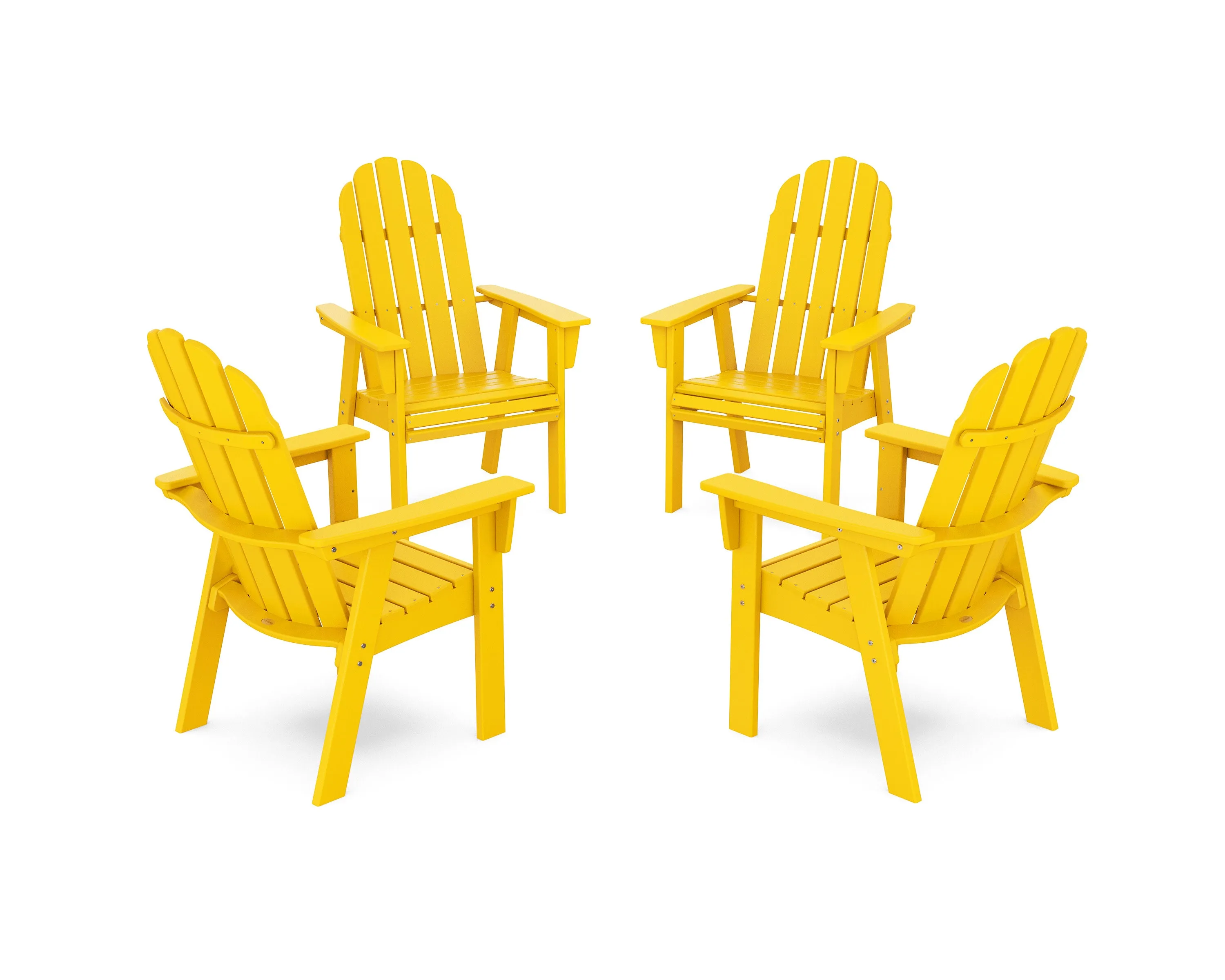 Vineyard 4-Piece Curveback Upright Adirondack Conversation Set