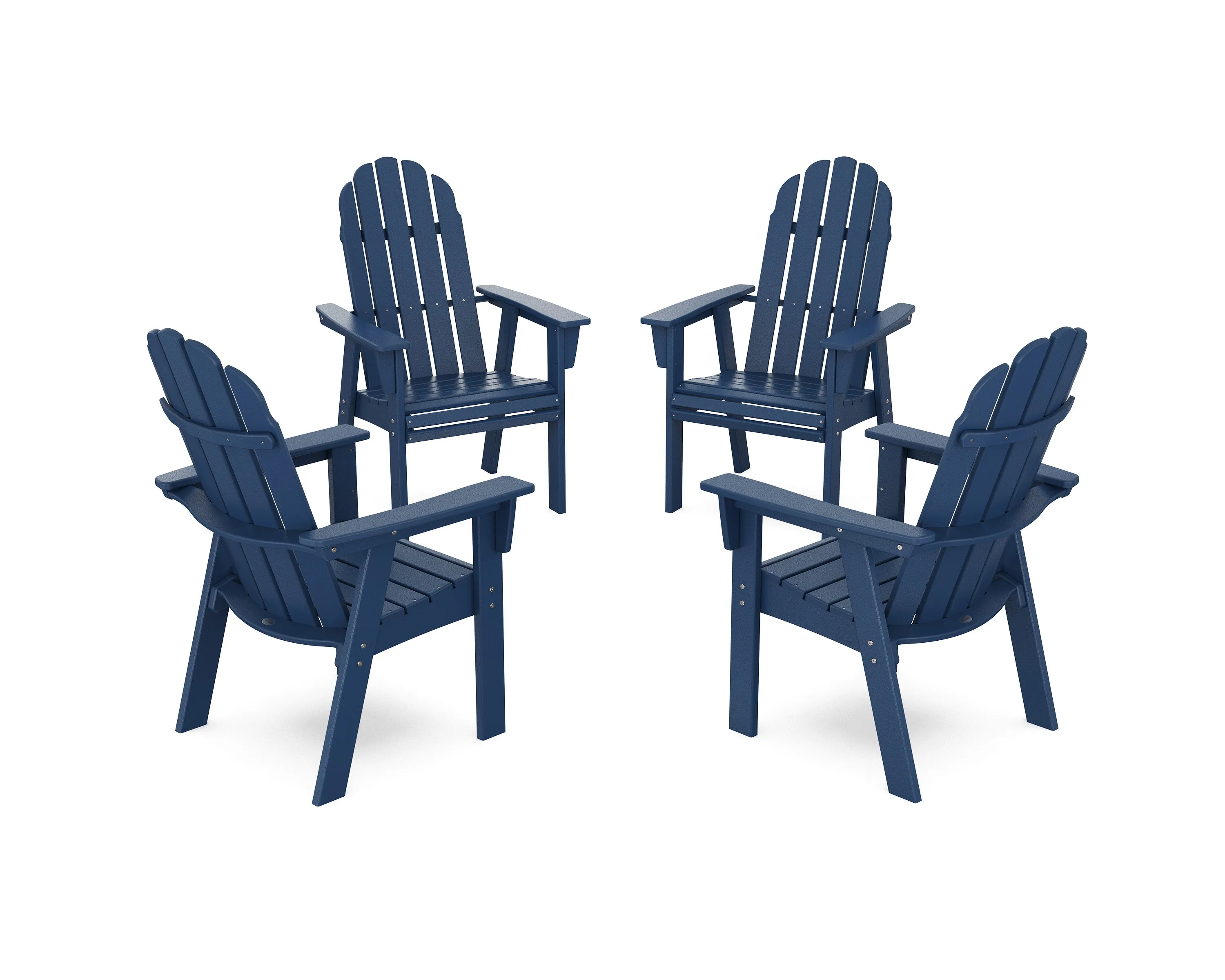 Vineyard 4-Piece Curveback Upright Adirondack Conversation Set