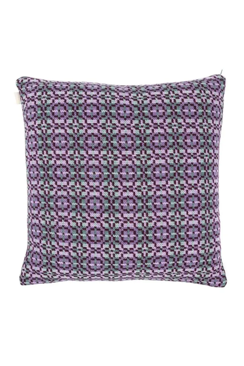 VINTAGE ROSE Melin Tregwynt Wool Cushion (Sloe)