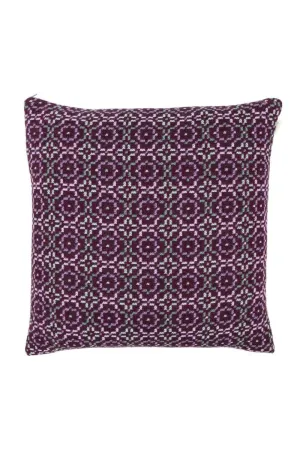 VINTAGE ROSE Melin Tregwynt Wool Cushion (Sloe)